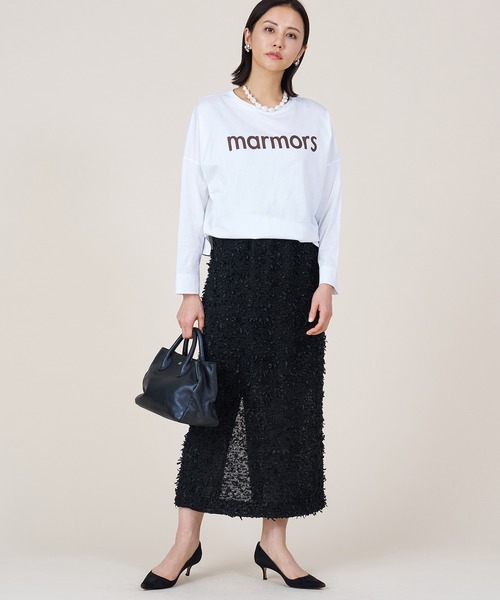 tシャツ 「marmors」”marmors”logo long tee レディース