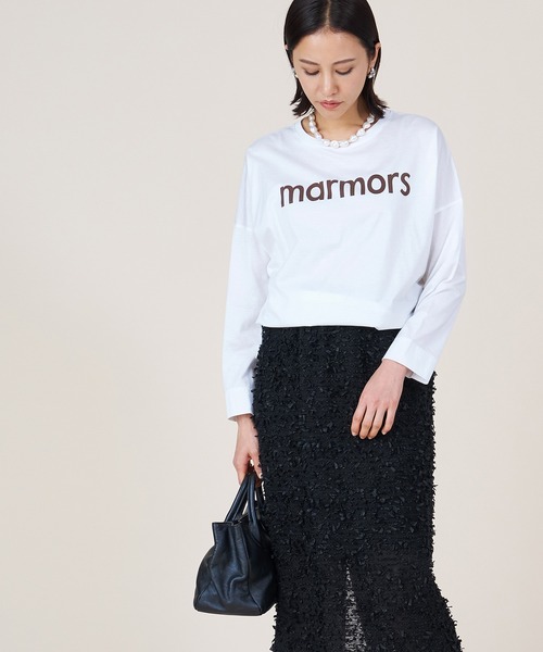 tシャツ 「marmors」”marmors”logo long tee レディース