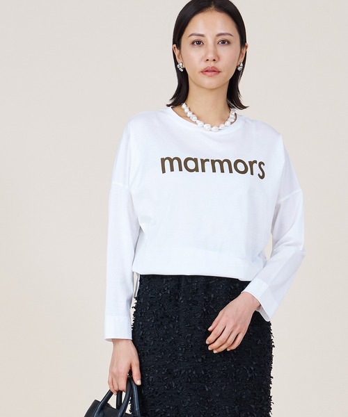 tシャツ 「marmors」”marmors”logo long tee レディース