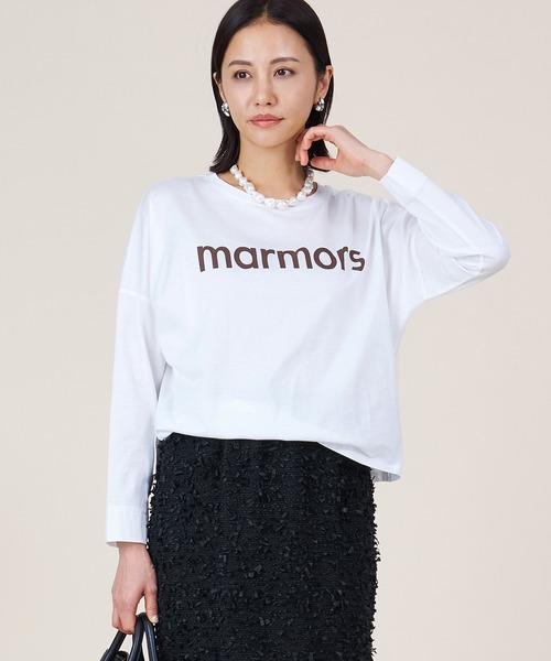 tシャツ 「marmors」”marmors”logo long tee レディース