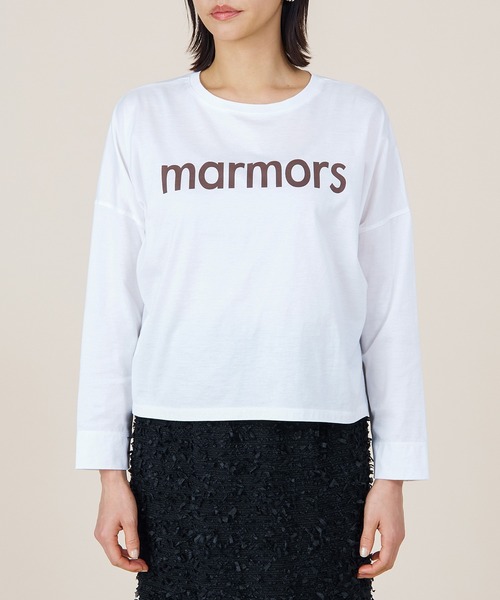 tシャツ 「marmors」”marmors”logo long tee レディース