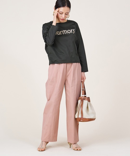 tシャツ 「marmors」”marmors”logo long tee レディース