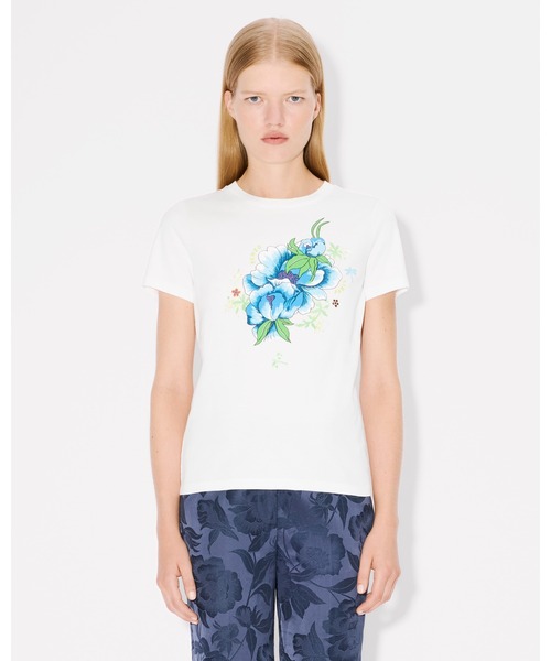 KENZO ケンゾー 'Kenzo Peonies' T-shirt プリントTシャツ セール】'KENZO Peonies' Tシャツ（Tシャツ/カットソー）｜KENZO