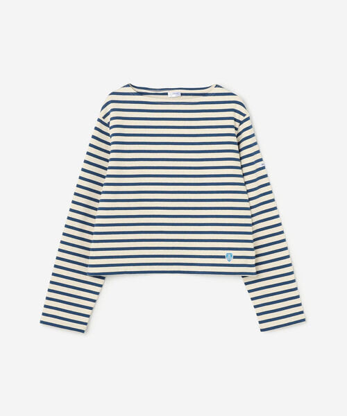 2025春夏新作 オーシバル オーチバル ORCIVAL コットンロード クルーネックTシャツ カットソー 長袖Tシャツ レディース ホワイト バイカラー 人気  B259 ORCIVAL 2025春夏新作 オーシバル オーチバル コットンロード