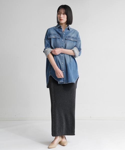 ブラウス シャツ 「別注」「HEALTHY DENIM」Almond シャツ ブラック レディース Healthy denim ブラウス シャツ Almond レディース : ZOZOTOWN