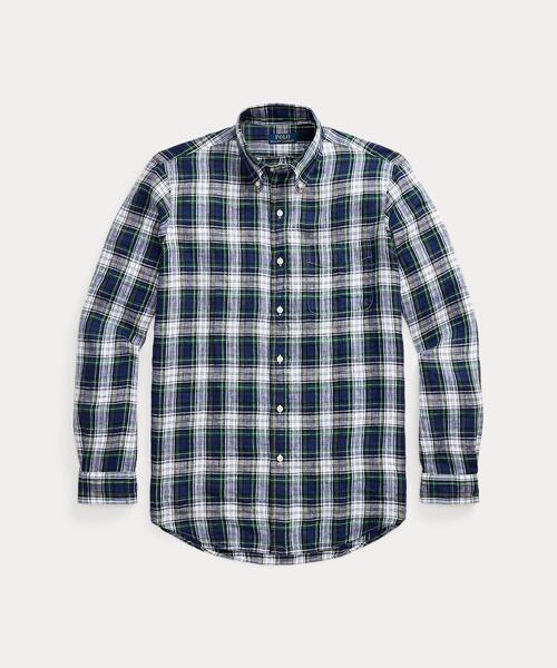 Polo by Ralph Lauren リネン　チェックシャツ セール】 クラシック フィット チェック リネン シャツ （シャツ