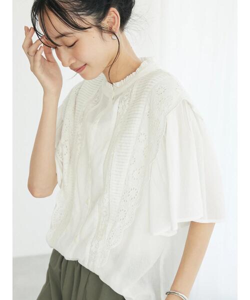 「CRAFT STANDARD BOUTIQUE」 半袖ブラウス FREE ブラック レディース_画像2
