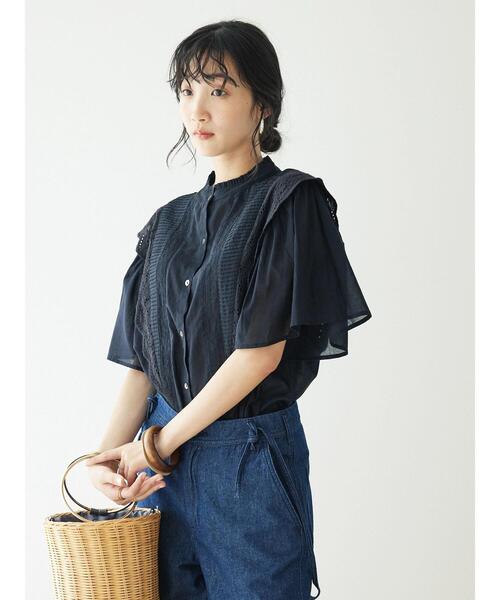 「CRAFT STANDARD BOUTIQUE」 半袖ブラウス FREE ブラック レディース_画像5
