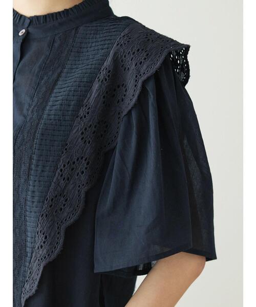 「CRAFT STANDARD BOUTIQUE」 半袖ブラウス FREE ブラック レディース_画像9