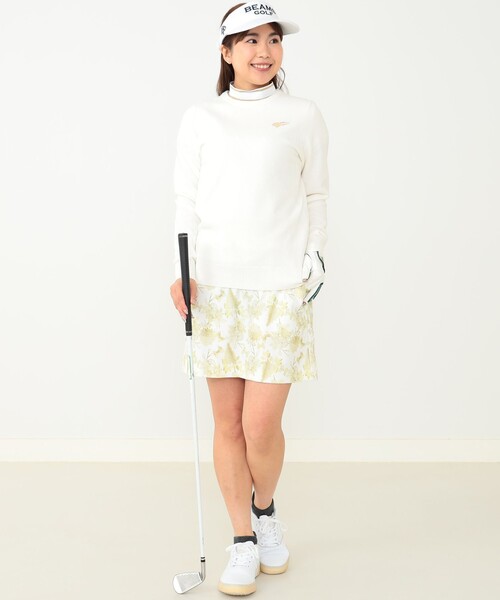 BEAMS - BEAMS GOLF レディース　ニット BEAMS GOLF 「BEAMS GOLF」 長袖ニット LARGE グレー レディース