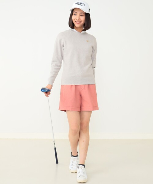 BEAMS - BEAMS GOLF レディース　ニット BEAMS GOLF 「BEAMS GOLF」 長袖ニット LARGE グレー レディース