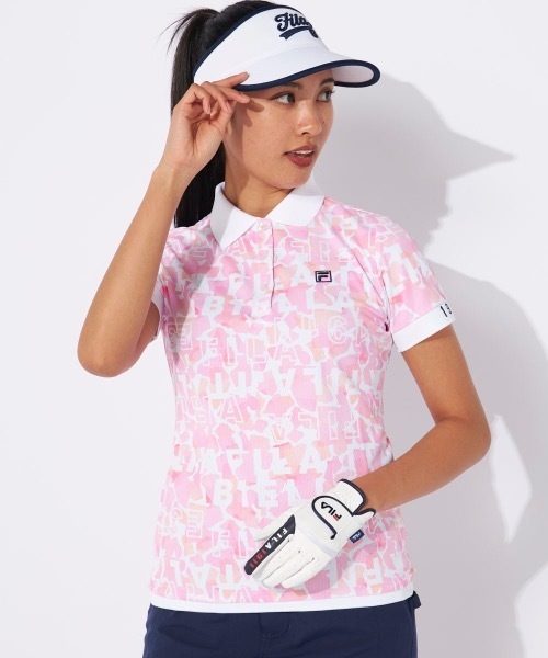 ブラウス シャツ 「FILA GOLF/フィラゴルフ」レディース半袖シャツ　吸汗速乾　UV　遮熱　接触冷感　ゴルフ レディース