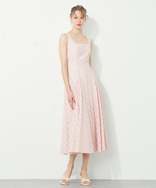 ❣️未使用極美品❣️水色花柄レース袖フレヤーワンピース レースレディース Lace Ladies 花柄デザインワンピース水着