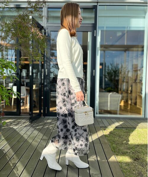 「couture brooch」 ニットカーディガン 36 オフホワイト レディース_画像9