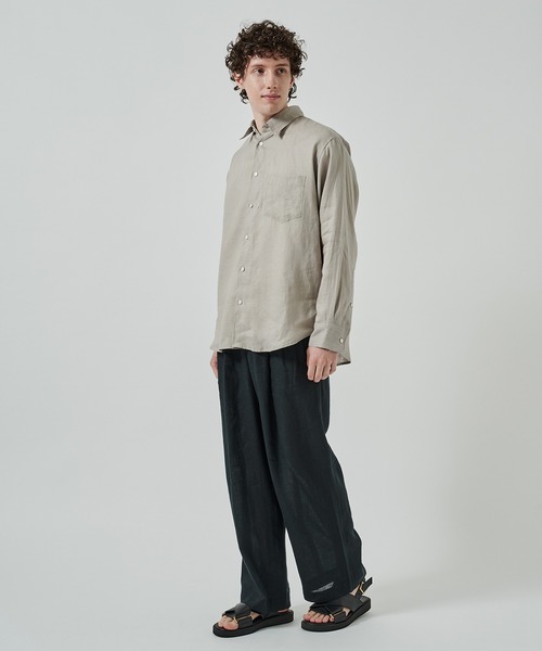 パンツ MARKAWARE TRIPLE PLEATED EASY TROUSERS TRIPLE PLEATED EASY TROUSERS ORGANIC WOOL 2/80 GABARDINE