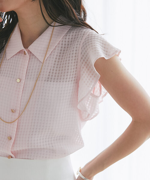La boutique Bonbon ブラウス シャツ 「愛されチェック」サテン