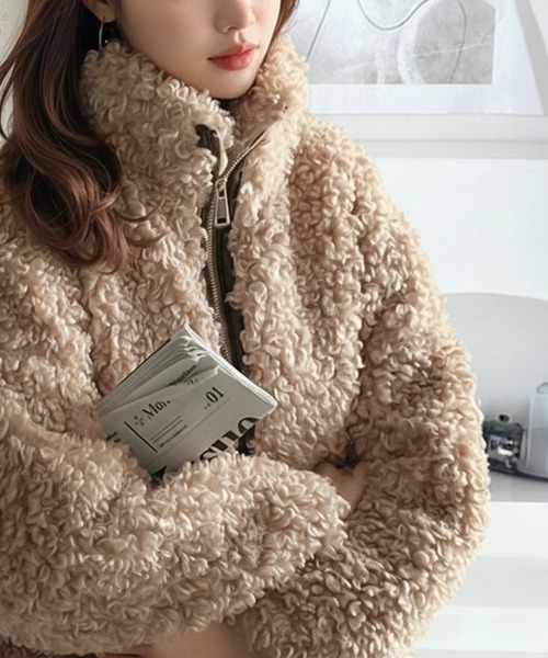 mily bilet ブルゾン アウター 「mily bilet」ふわふわのボリューム感