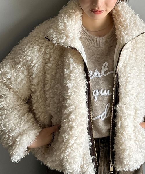 mily bilet ブルゾン アウター 「mily bilet」ふわふわのボリューム感