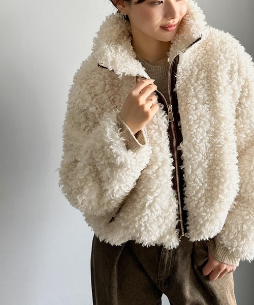 mily bilet ブルゾン アウター 「mily bilet」ふわふわのボリューム感 