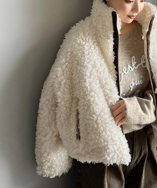 mily bilet ブルゾン アウター 「mily bilet」ふわふわのボリューム感