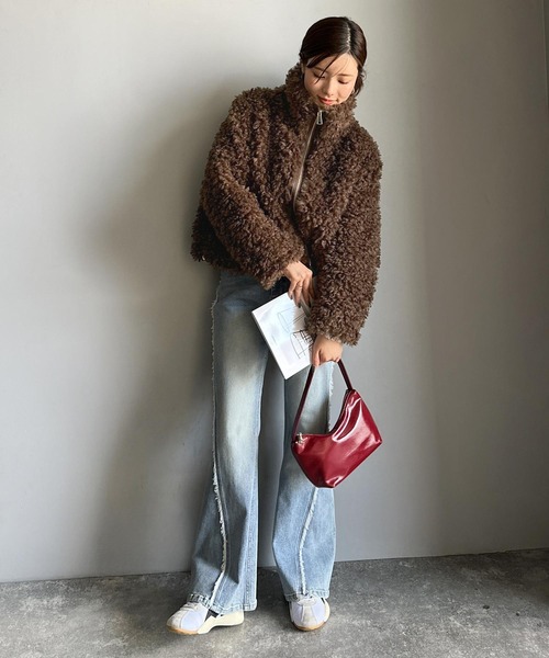 mily bilet ブルゾン アウター 「mily bilet」ふわふわのボリューム感 