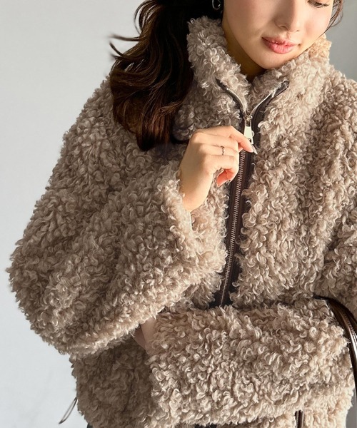 mily bilet ブルゾン アウター 「mily bilet」ふわふわのボリューム感 