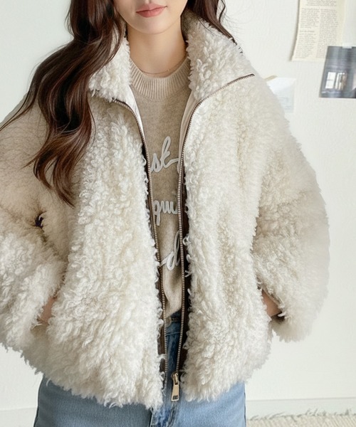 mily bilet ブルゾン アウター 「mily bilet」ふわふわのボリューム感