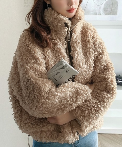 mily bilet ブルゾン アウター 「mily bilet」ふわふわのボリューム感