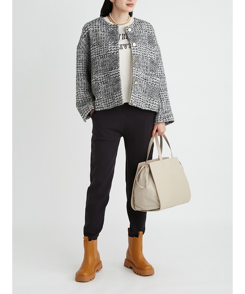 Mila Owen」 ノーカラージャケット 0 グレー レディース