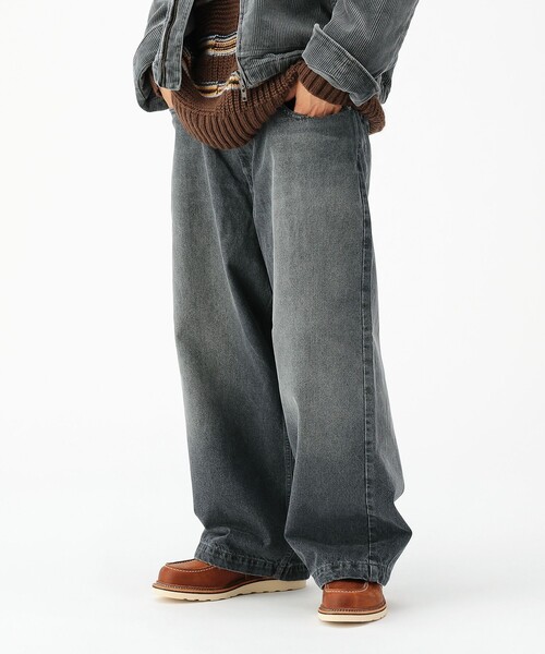 BEAMS（ビームス） ジーンズ ワイドストレート バルーン デニムパンツ