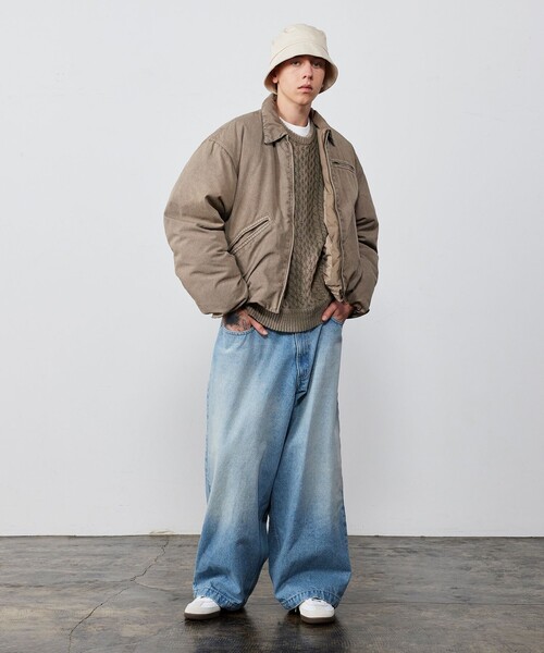 BEAMS（ビームス） ジーンズ ワイドストレート バルーン デニムパンツ