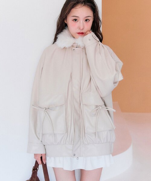 OLIVE des OLIVE（オリーブデオリーブ） レザージャケット ライダース