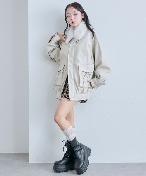 OLIVE des OLIVE（オリーブデオリーブ） レザージャケット ライダース