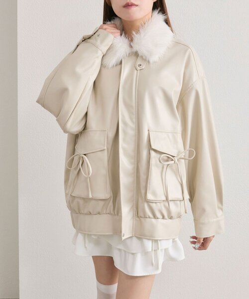 OLIVE des OLIVE（オリーブデオリーブ） レザージャケット ライダース