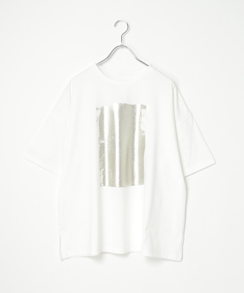 「notch.」 半袖Tシャツ M チャコールグレー レディース
