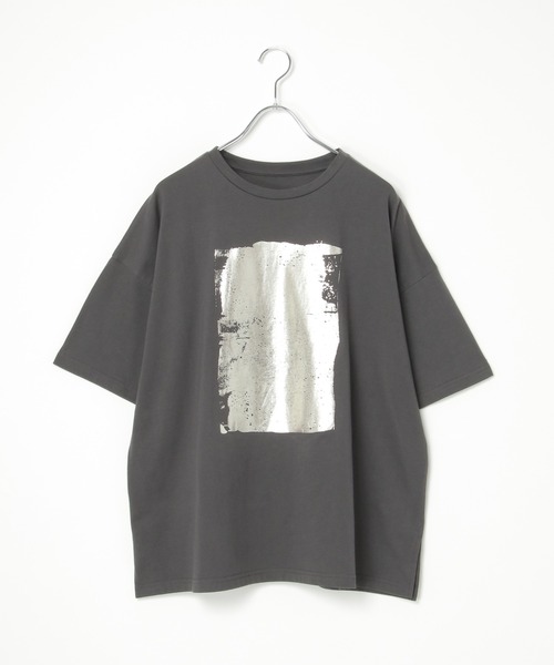 「notch.」 半袖Tシャツ M チャコールグレー レディース