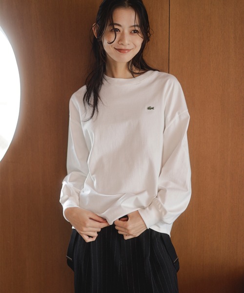 LACOSTE × BEAMS ロングスリーブ BEAMS（ビームス）【別注】LACOSTE / バッジ ロングスリーブTシャツ