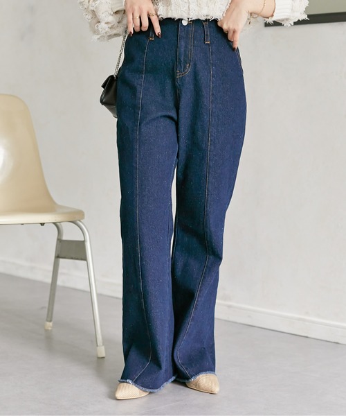 [Thevon] ботинки cut Denim брюки SMALL черный женский 