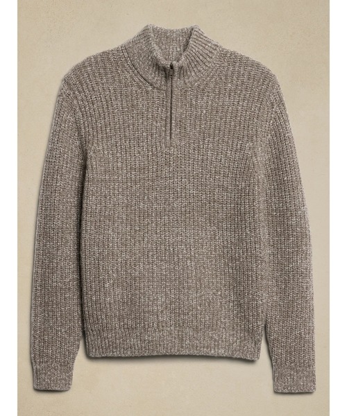 「BANANA REPUBLIC FACTORY STORE」 ニットパーカー M ベージュ メンズ_画像4