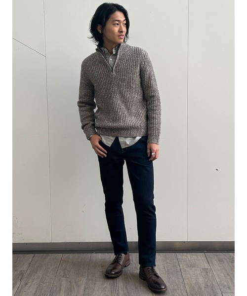 「BANANA REPUBLIC FACTORY STORE」 ニットパーカー M ベージュ メンズ_画像8