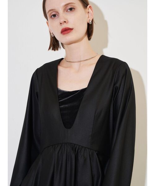 ELENDEEK ディープVネックAラインワンピース 02サイズ　新品未使用 DEEP V NECK A－LINE OP | ELENDEEK/エレンディーク
