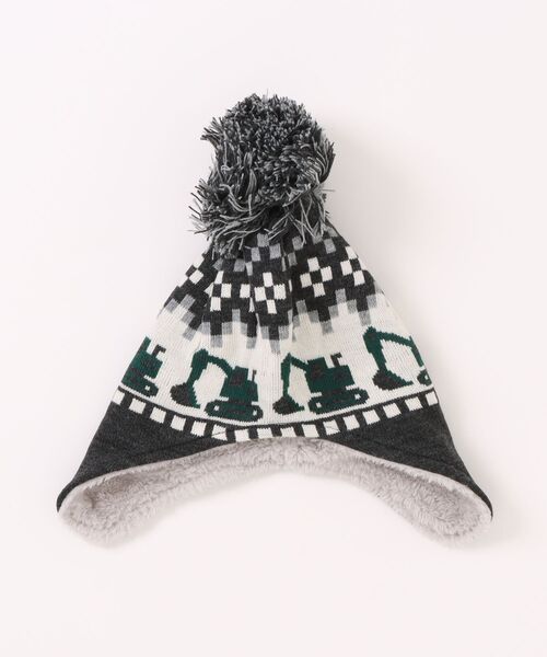 Kids Foret（キッズフォーレ） ニット帽 ニットキャップ 働く車柄