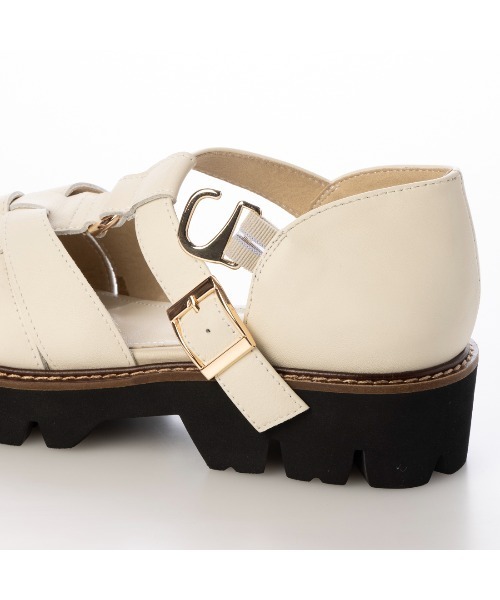 「ing」 フラットサンダル 23.5cm アイボリー レディース_画像2