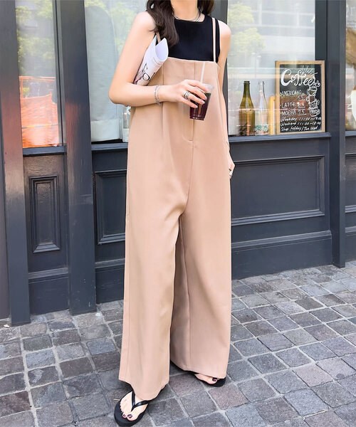 サロペット オーバーオール 「 低身長向けサイズ 」 タック切り替え