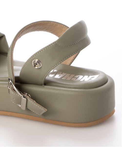 「enchanted」 フラットサンダル LL ブラック レディース_画像9