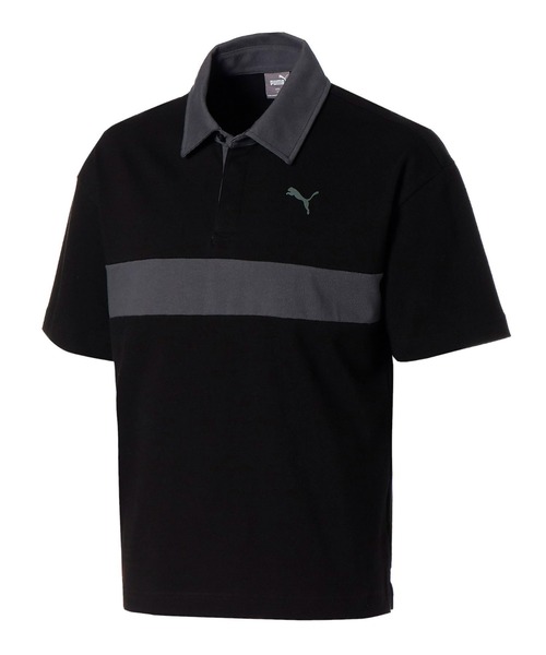 「PUMA」 半袖ポロシャツ SMALL ネイビー メンズ_画像2