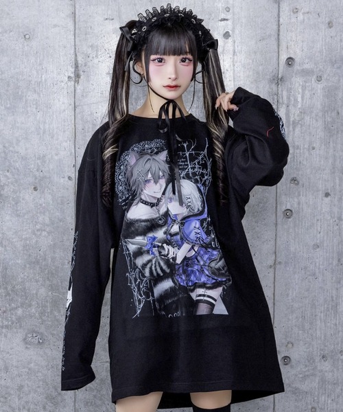 Amilige（アミリージュ） tシャツ Dreaming DollプリントロングTシャツ