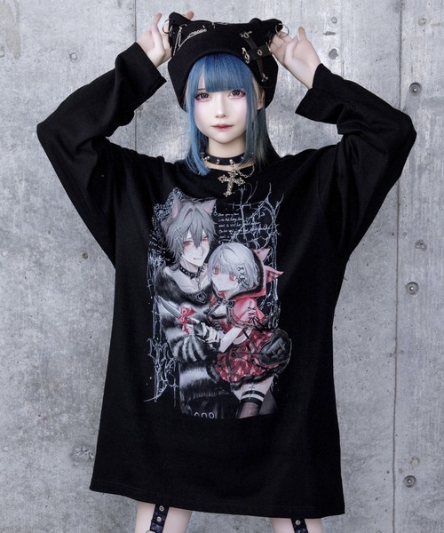 Amilige（アミリージュ） tシャツ Dreaming DollプリントロングTシャツ