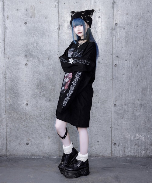 Amilige（アミリージュ） tシャツ Dreaming DollプリントロングTシャツ