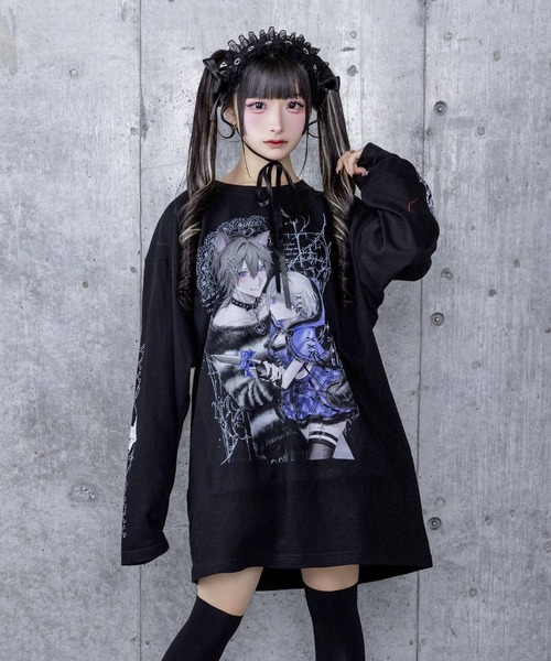 Amilige（アミリージュ） tシャツ Dreaming DollプリントロングTシャツ